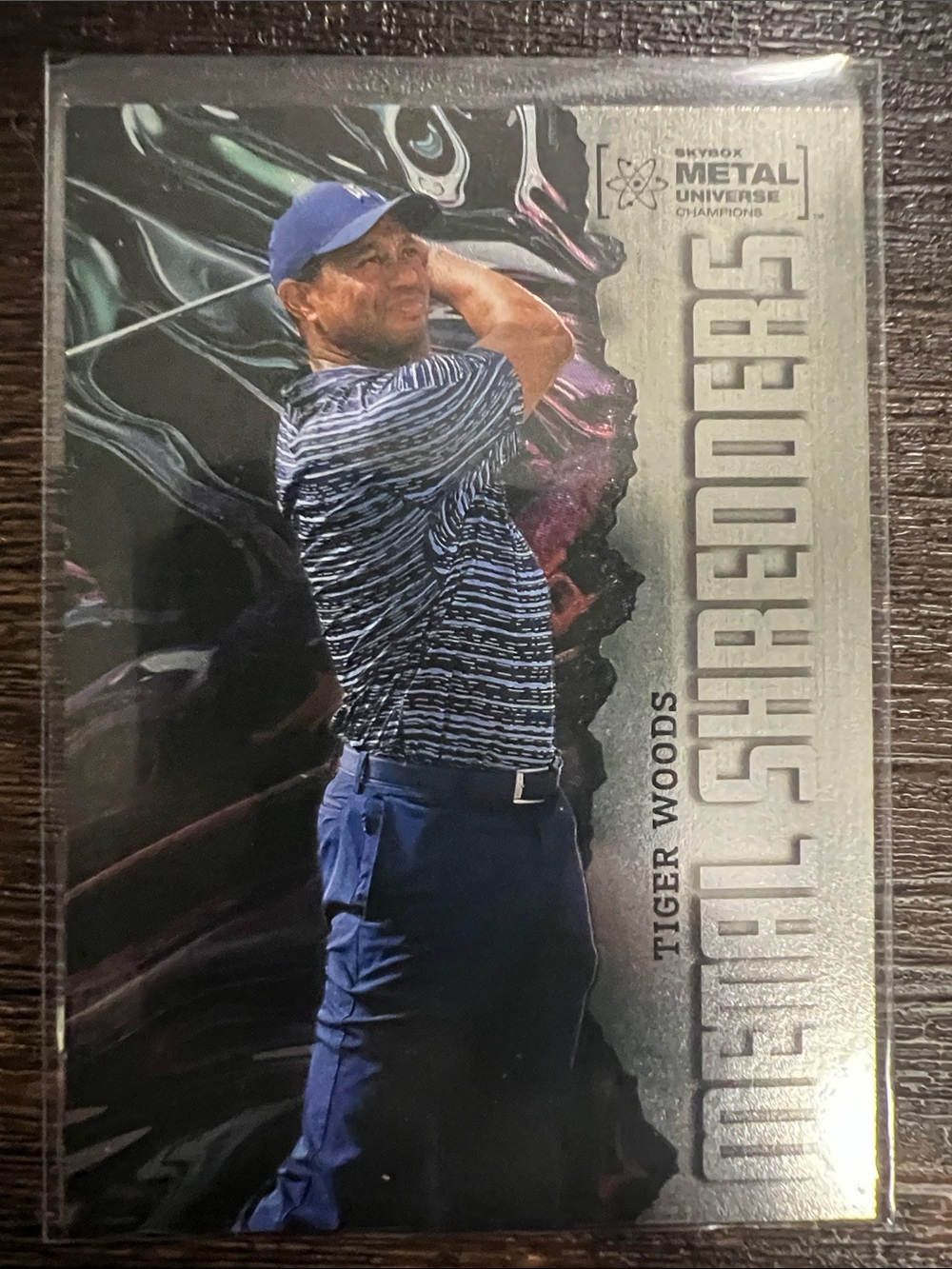 Metal Shredders Tiger Woods Trading Card - Blue